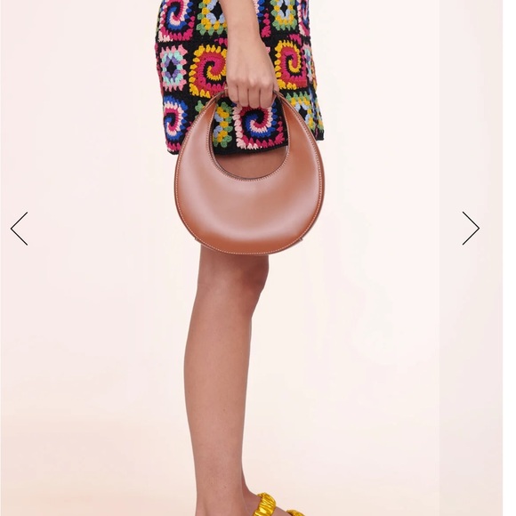 STAUD Ochre Leather Mini Moon Bag - Picture 6 of 12